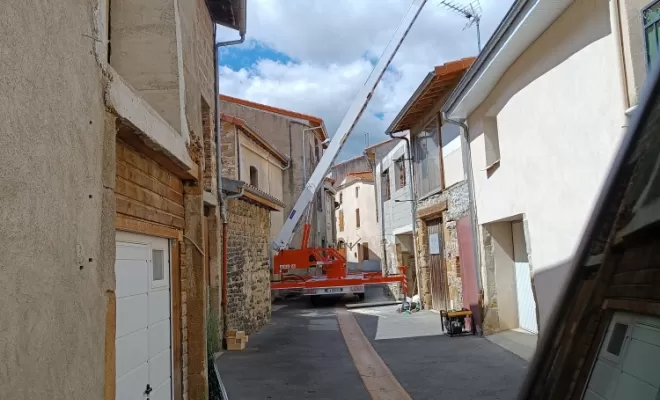 Charpente traditionnelle en lamellé-collé , Clermont-Ferrand, Besserve Chapelat Constructions